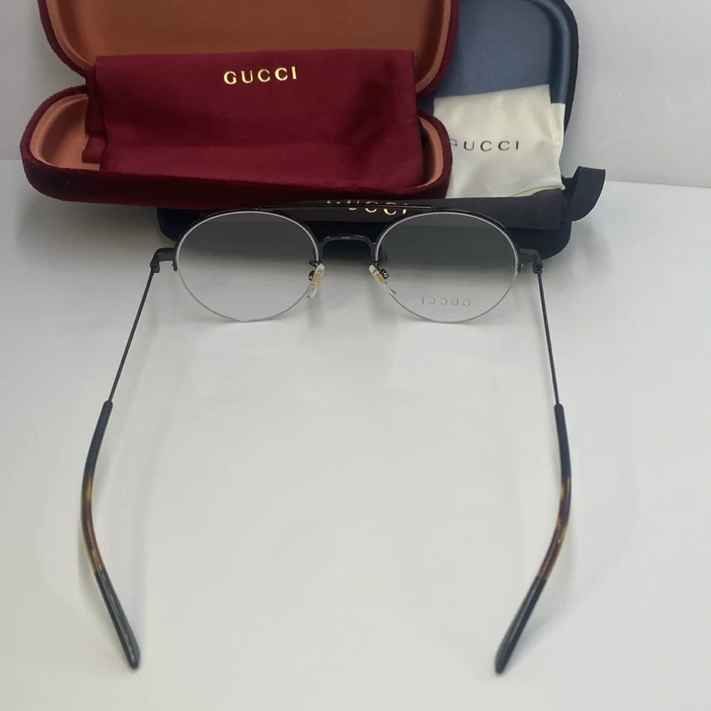 GUCCI GG0682O ROUND / OVAL Eyeglasses For Men | GG0682O-001 BLACK BLACK